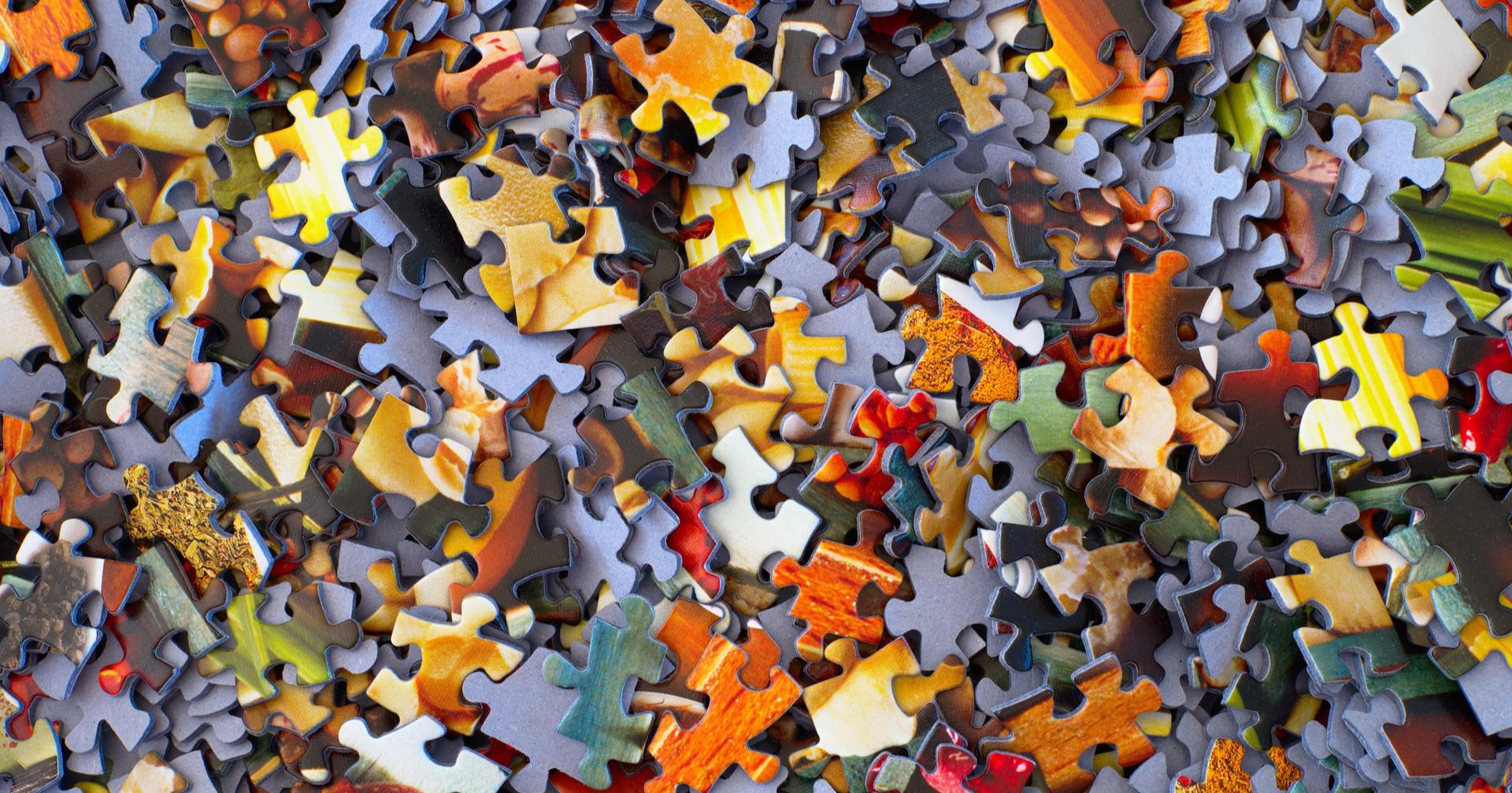 stack of jigsaw puzzle pieces